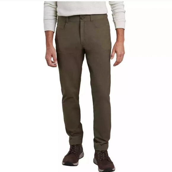 Kirkland Signature Mens Brown/Green Stretch Tech Pants - 30 X 32 - Picture 1 of 16